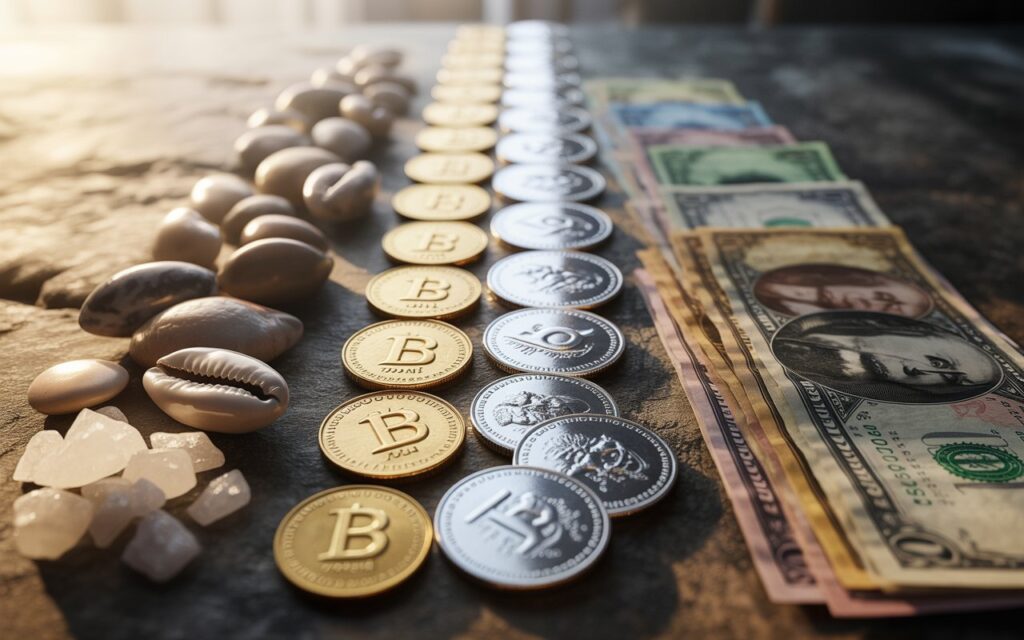 The journey of money: From tangible value to digital trust. Understanding this history is the first step to securing your financial future.